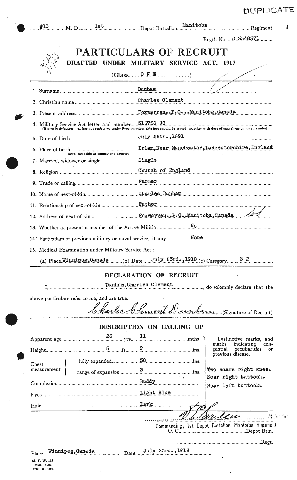 Personnel Records of the First World War - CEF 302513a
