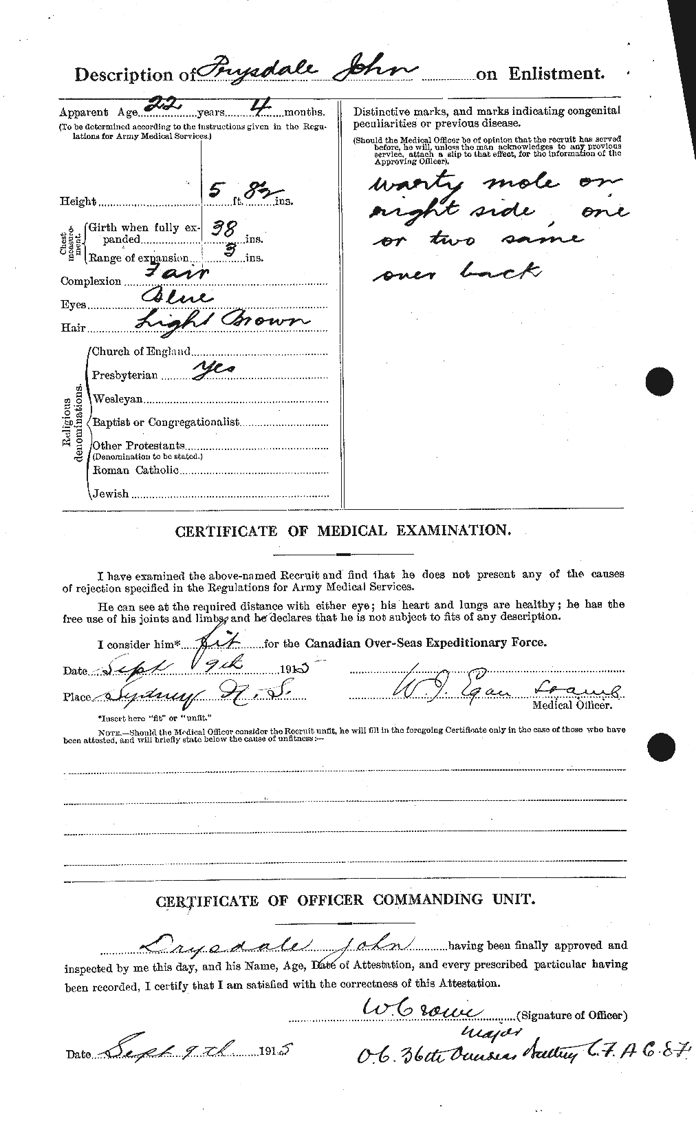 Personnel Records of the First World War - CEF 303187b