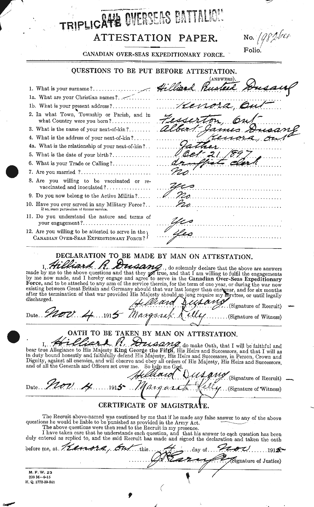 Personnel Records of the First World War - CEF 305466a