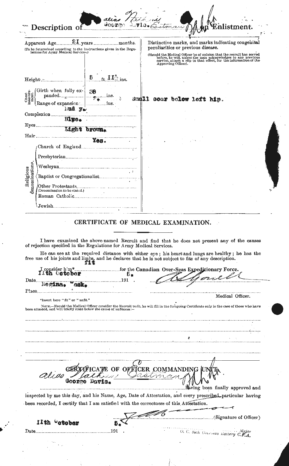 Personnel Records of the First World War - CEF 307438b