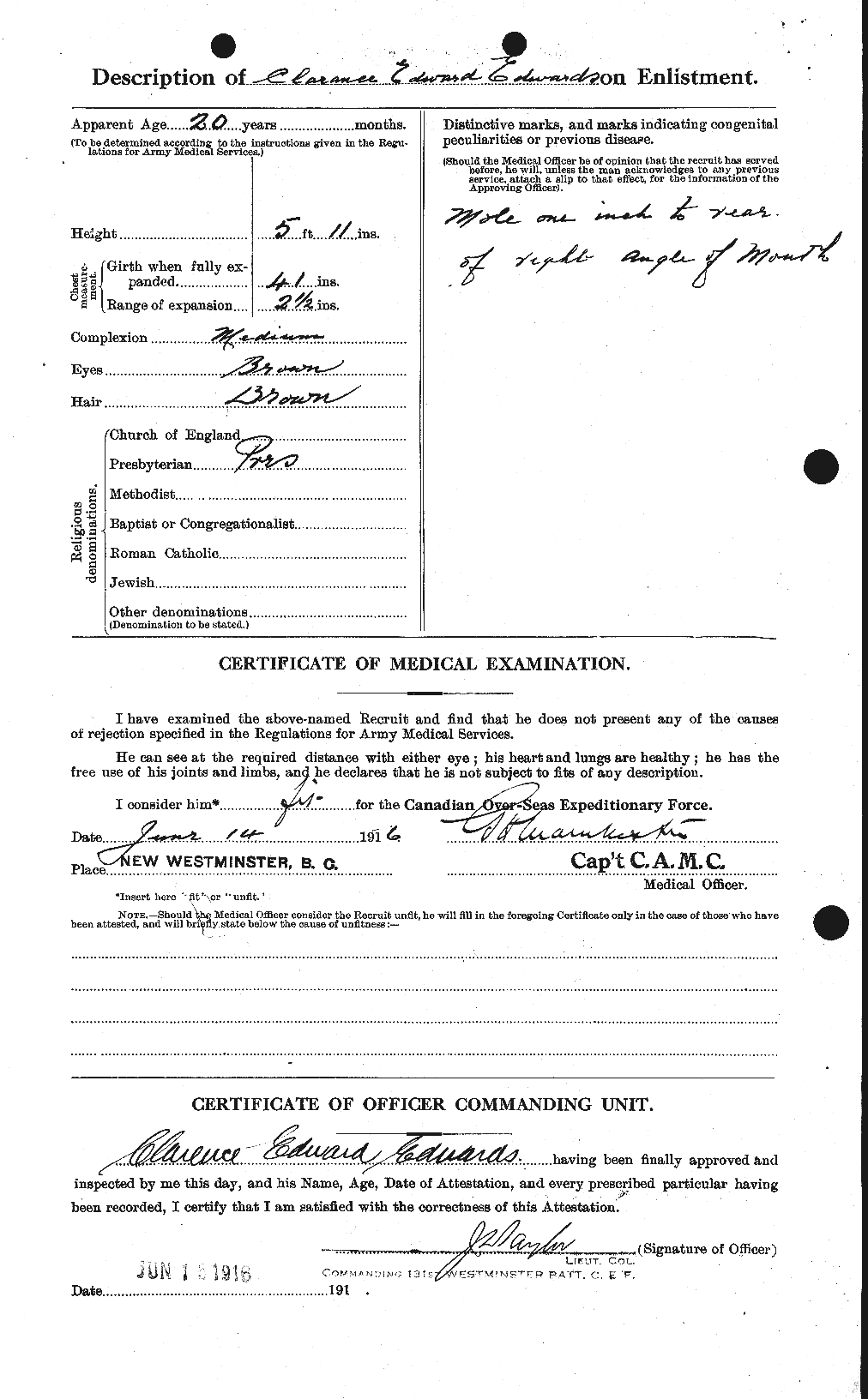 Personnel Records of the First World War - CEF 307854b