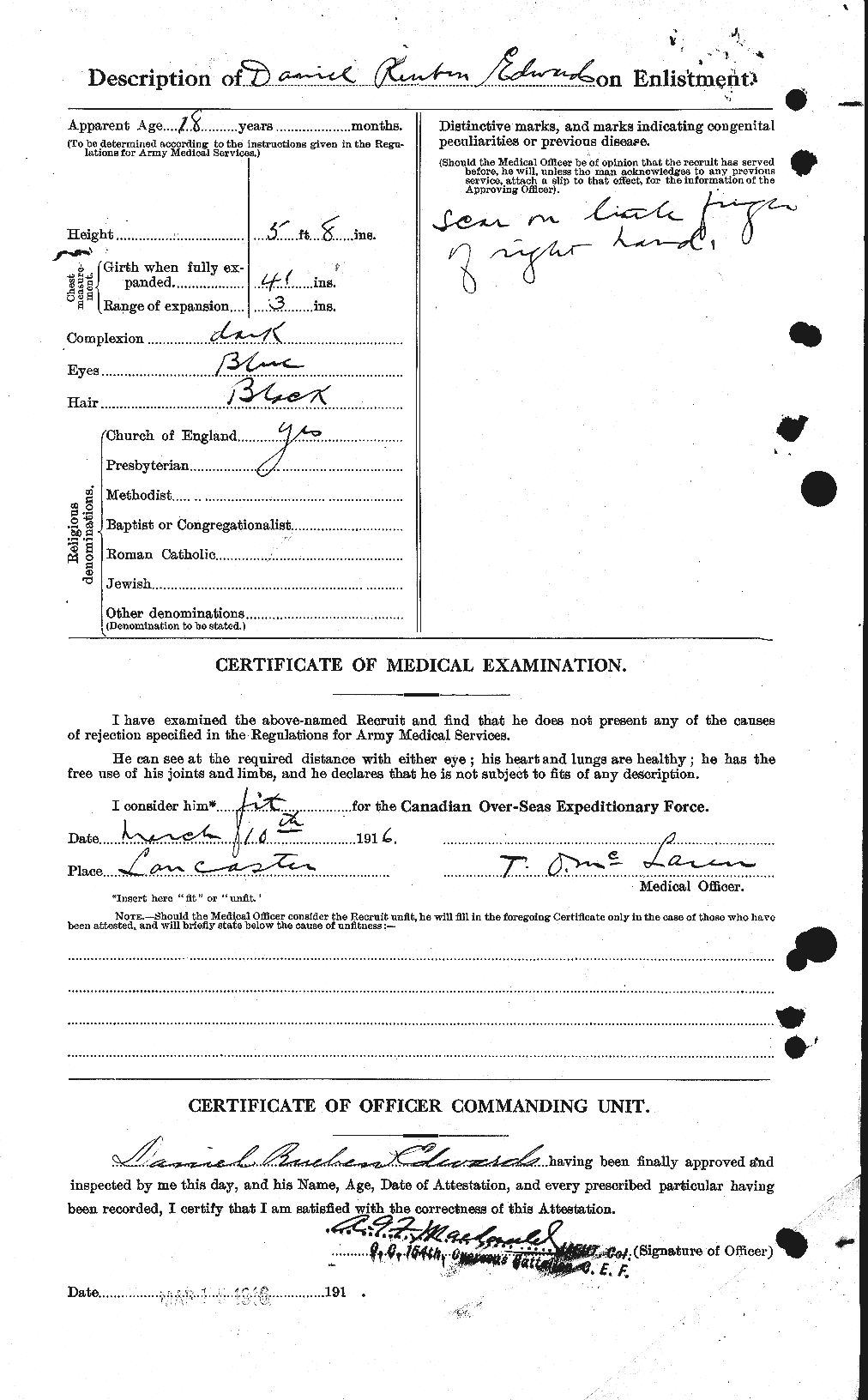 Personnel Records of the First World War - CEF 307865b