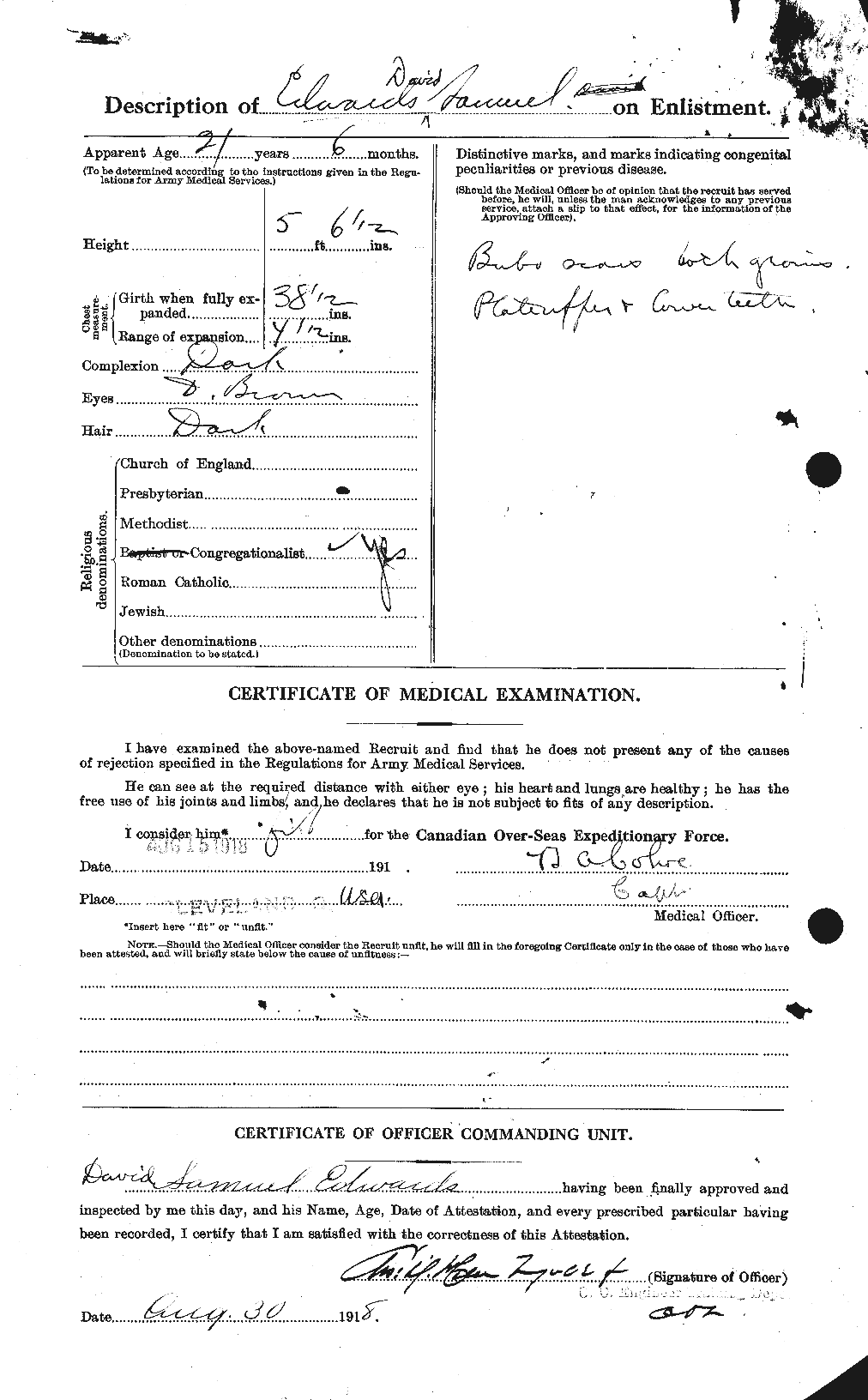 Personnel Records of the First World War - CEF 307882b