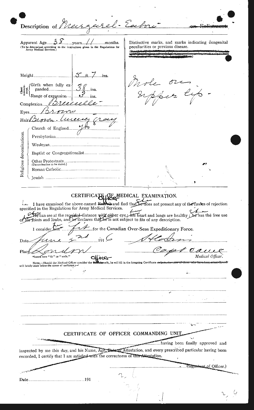 Personnel Records of the First World War - CEF 308720b