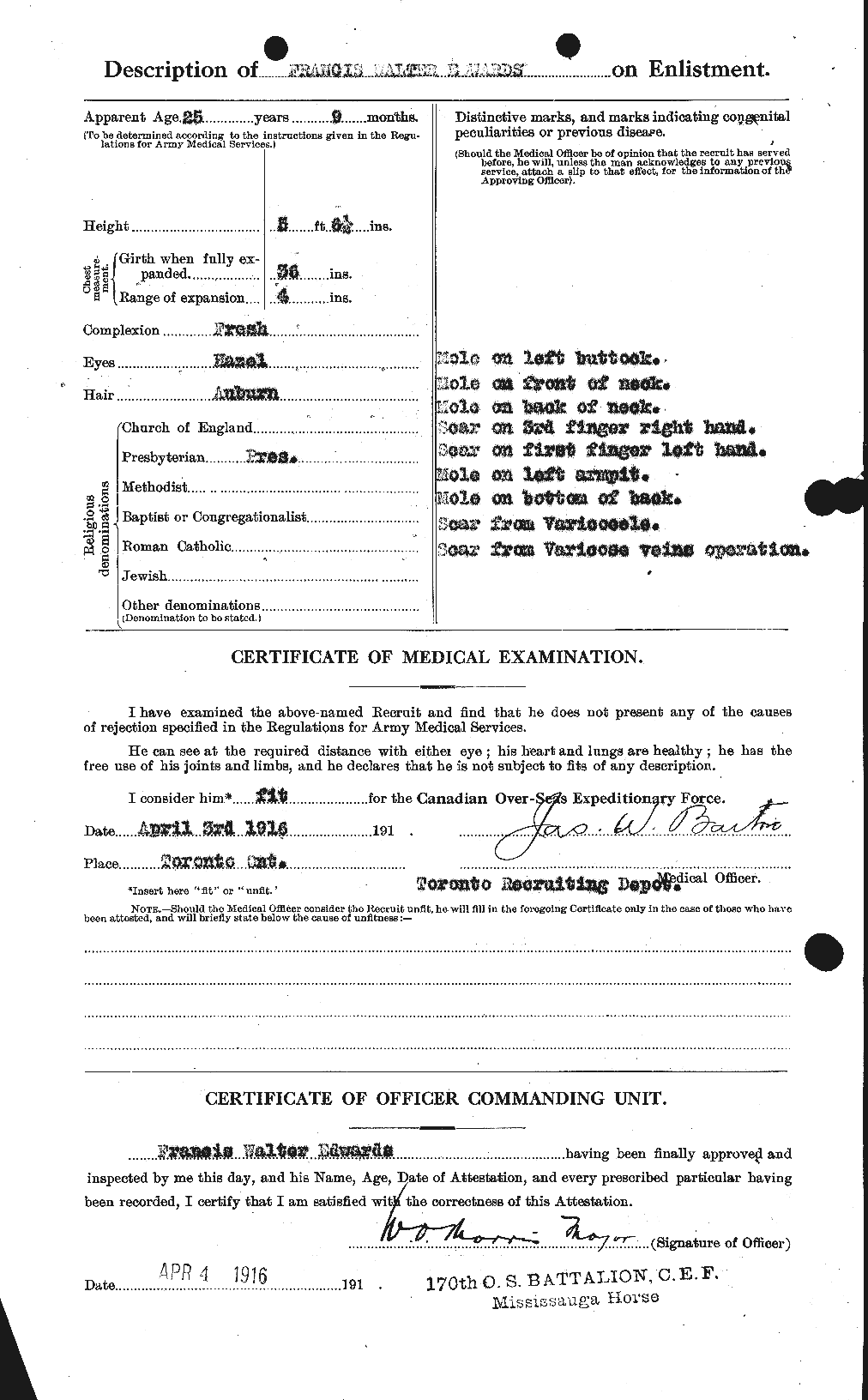 Personnel Records of the First World War - CEF 309037b