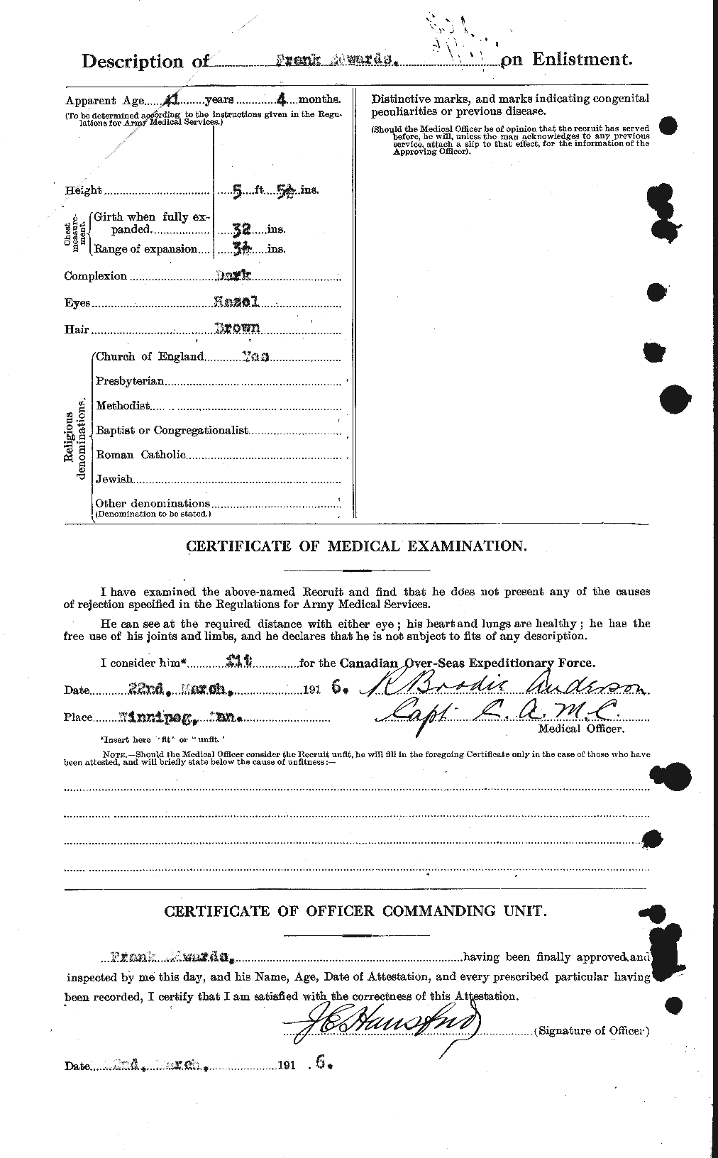 Personnel Records of the First World War - CEF 309045b