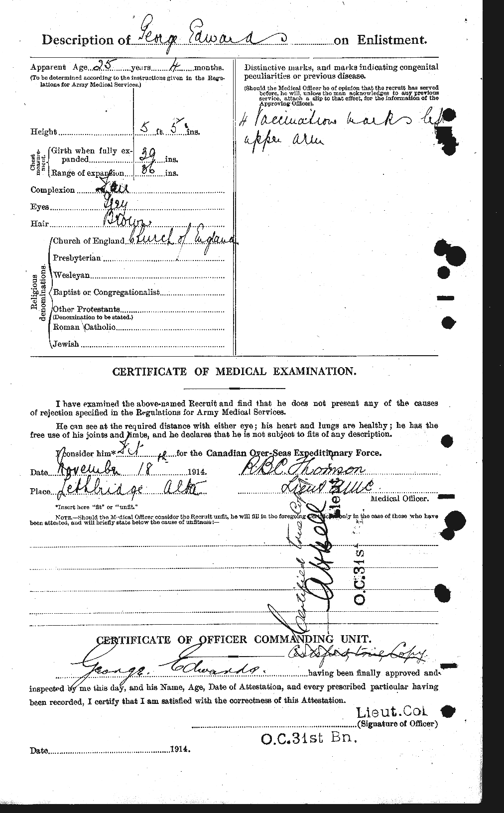 Personnel Records of the First World War - CEF 309094b