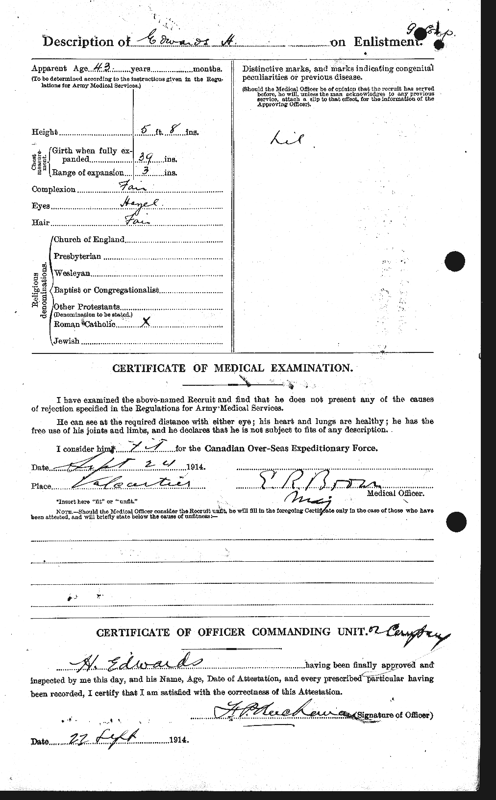Personnel Records of the First World War - CEF 309724b