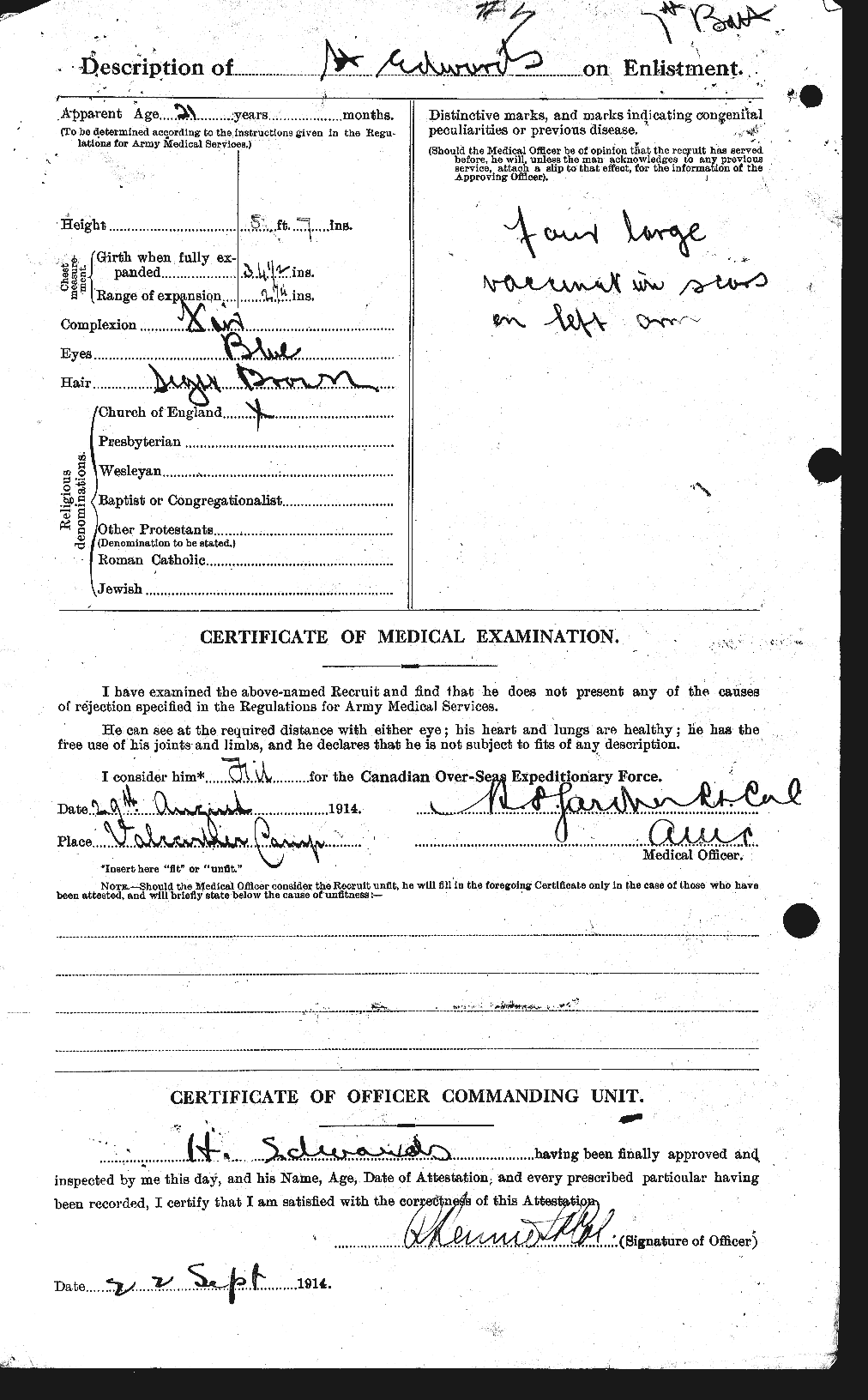 Personnel Records of the First World War - CEF 309728b