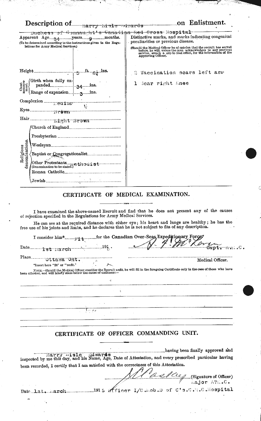 Personnel Records of the First World War - CEF 309744b