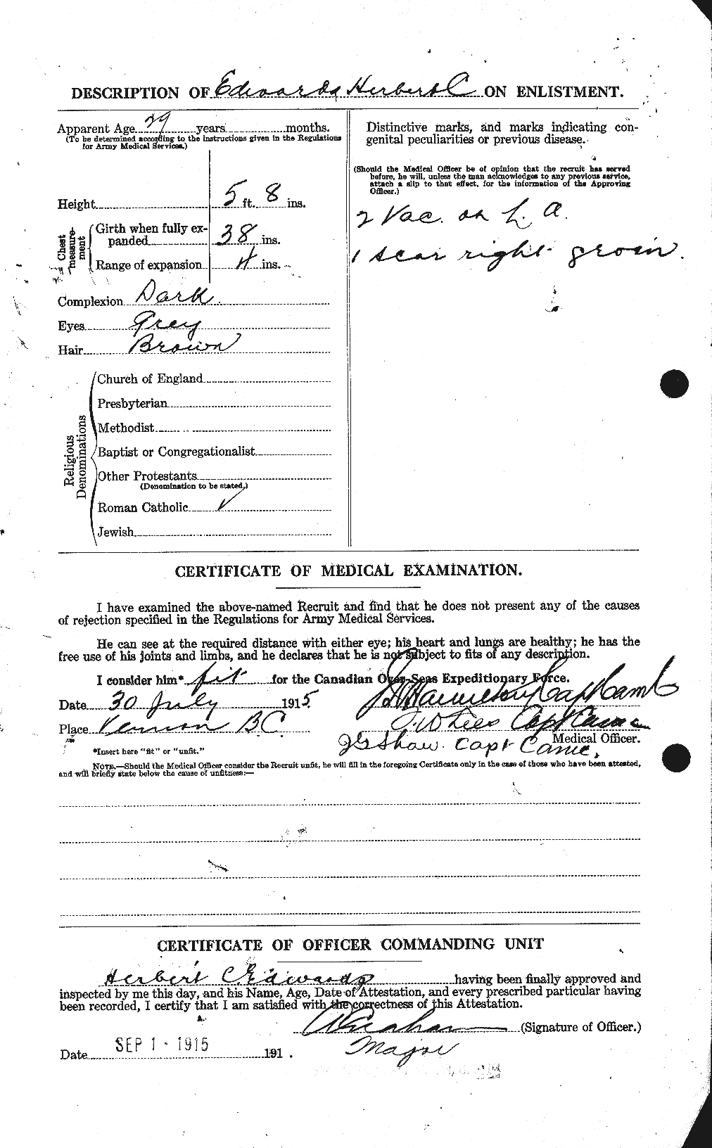 Personnel Records of the First World War - CEF 309772b