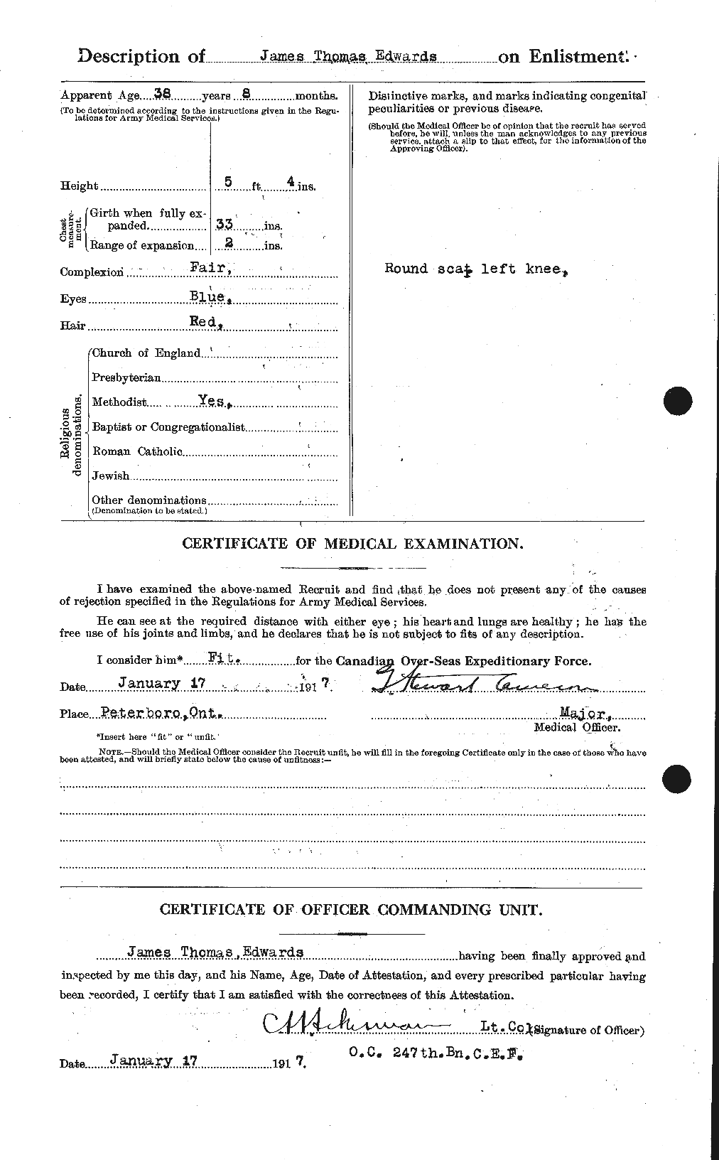 Personnel Records of the First World War - CEF 309823b