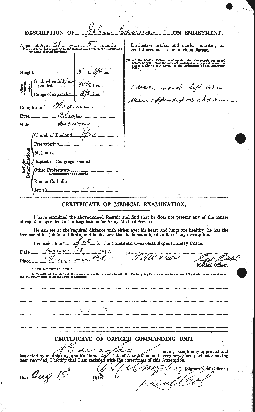 Personnel Records of the First World War - CEF 309833b