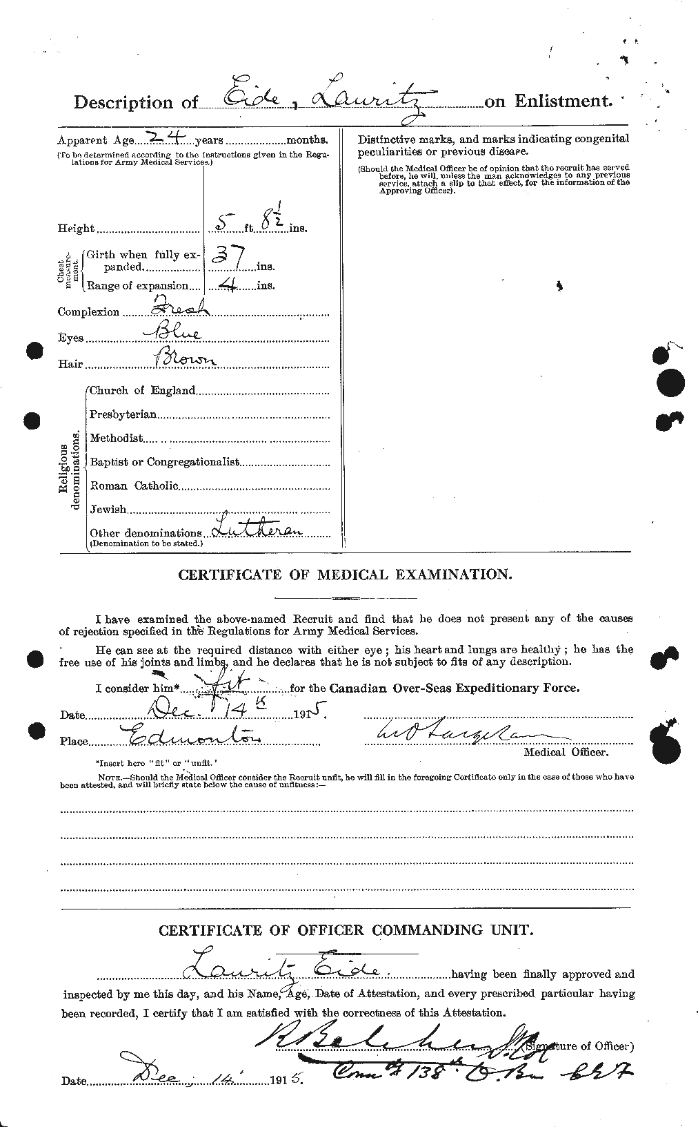 Personnel Records of the First World War - CEF 310022b