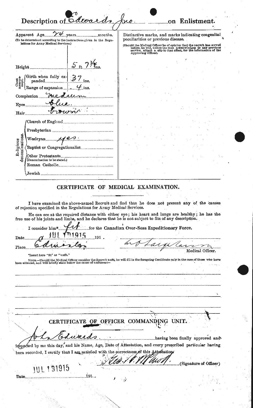 Personnel Records of the First World War - CEF 310108b