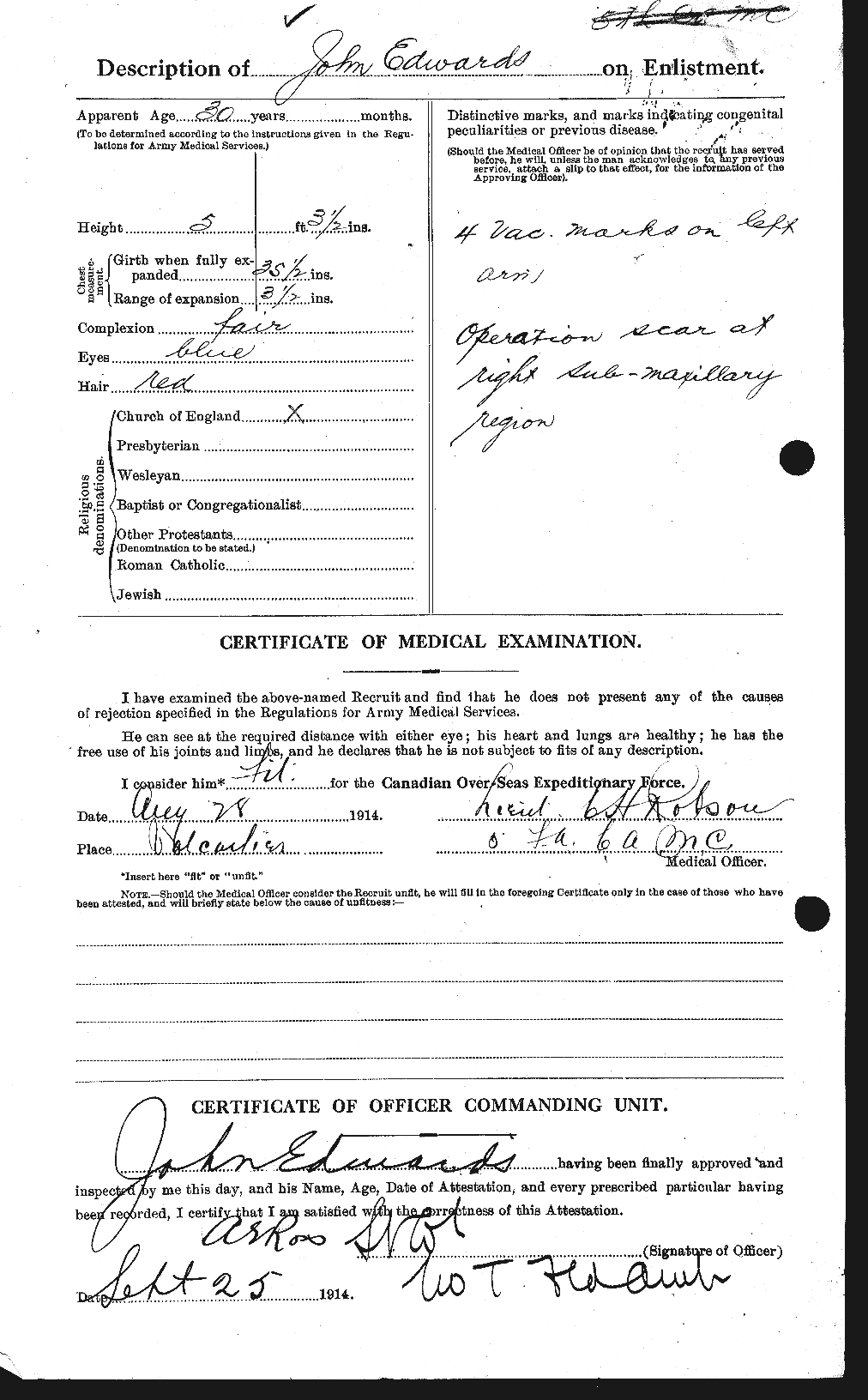 Personnel Records of the First World War - CEF 310109b