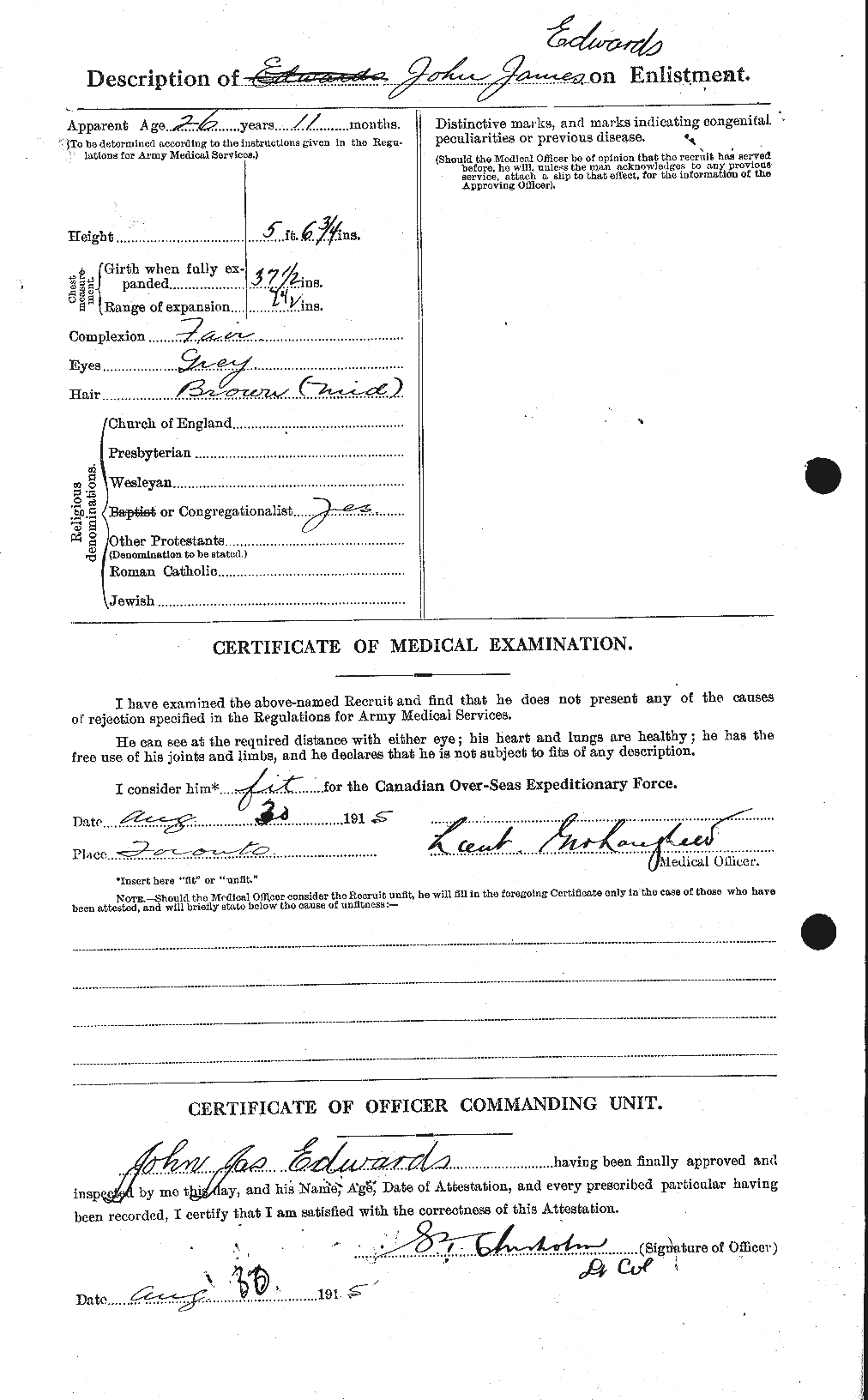 Personnel Records of the First World War - CEF 310138b