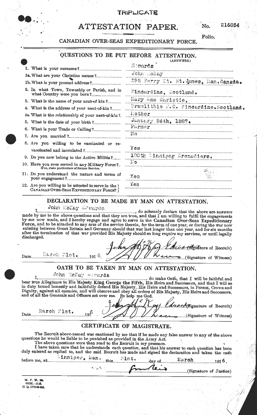 Personnel Records of the First World War - CEF 310147a