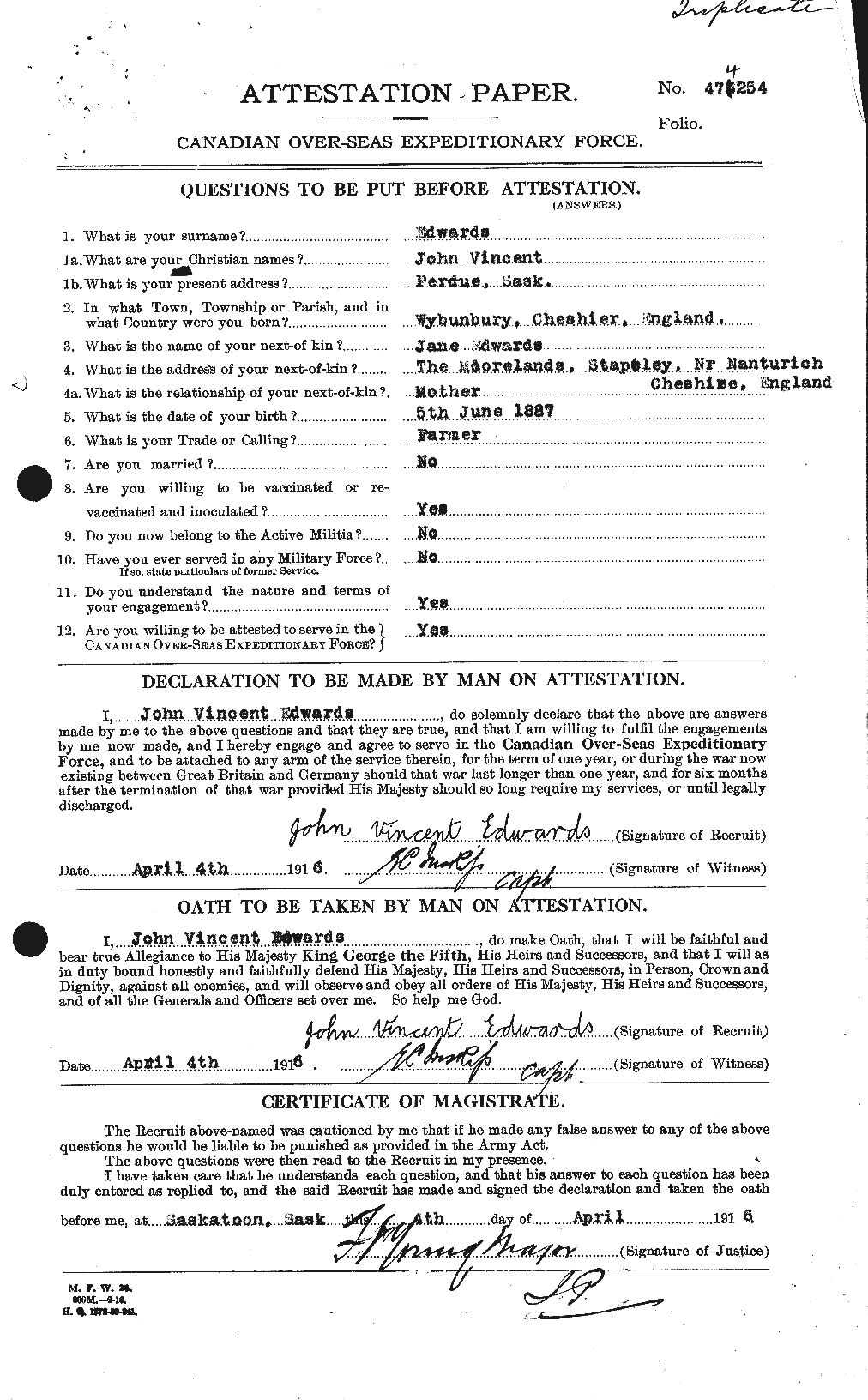 Personnel Records of the First World War - CEF 310159a