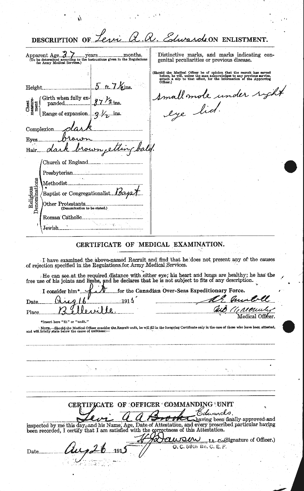 Personnel Records of the First World War - CEF 310201b