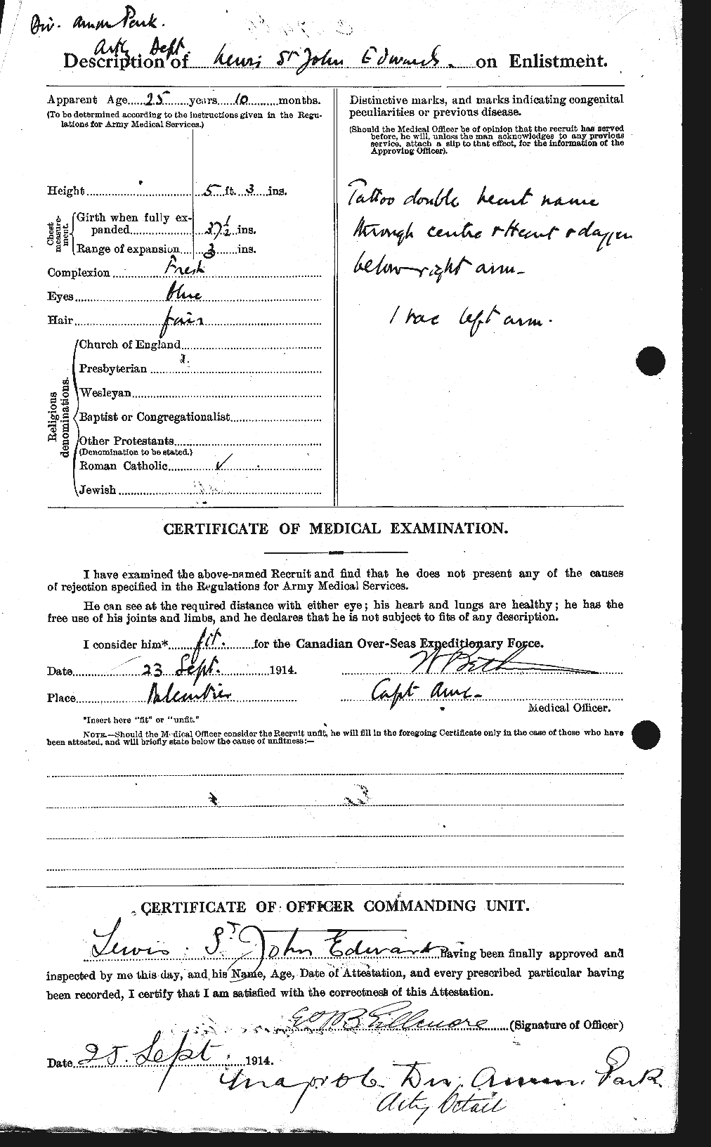 Personnel Records of the First World War - CEF 310203b