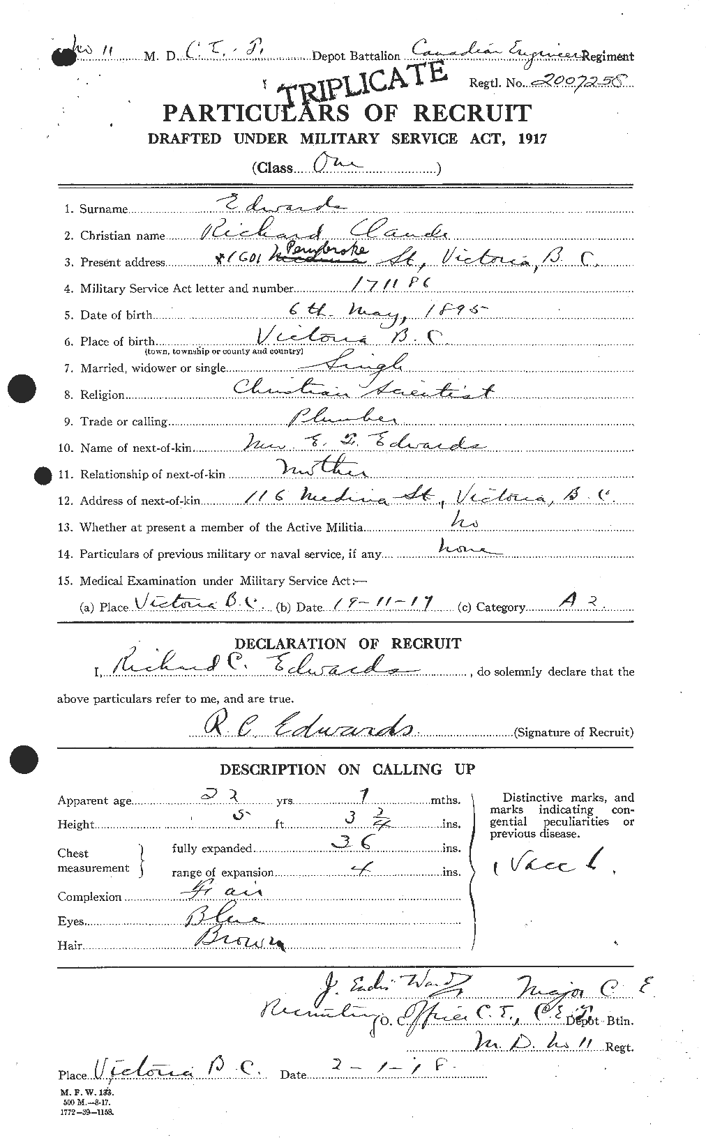 Personnel Records of the First World War - CEF 310258a