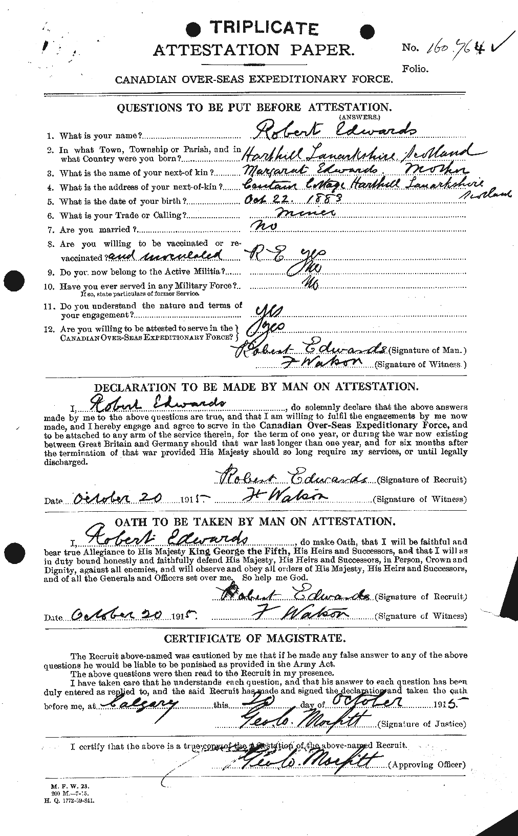 Personnel Records of the First World War - CEF 310269a