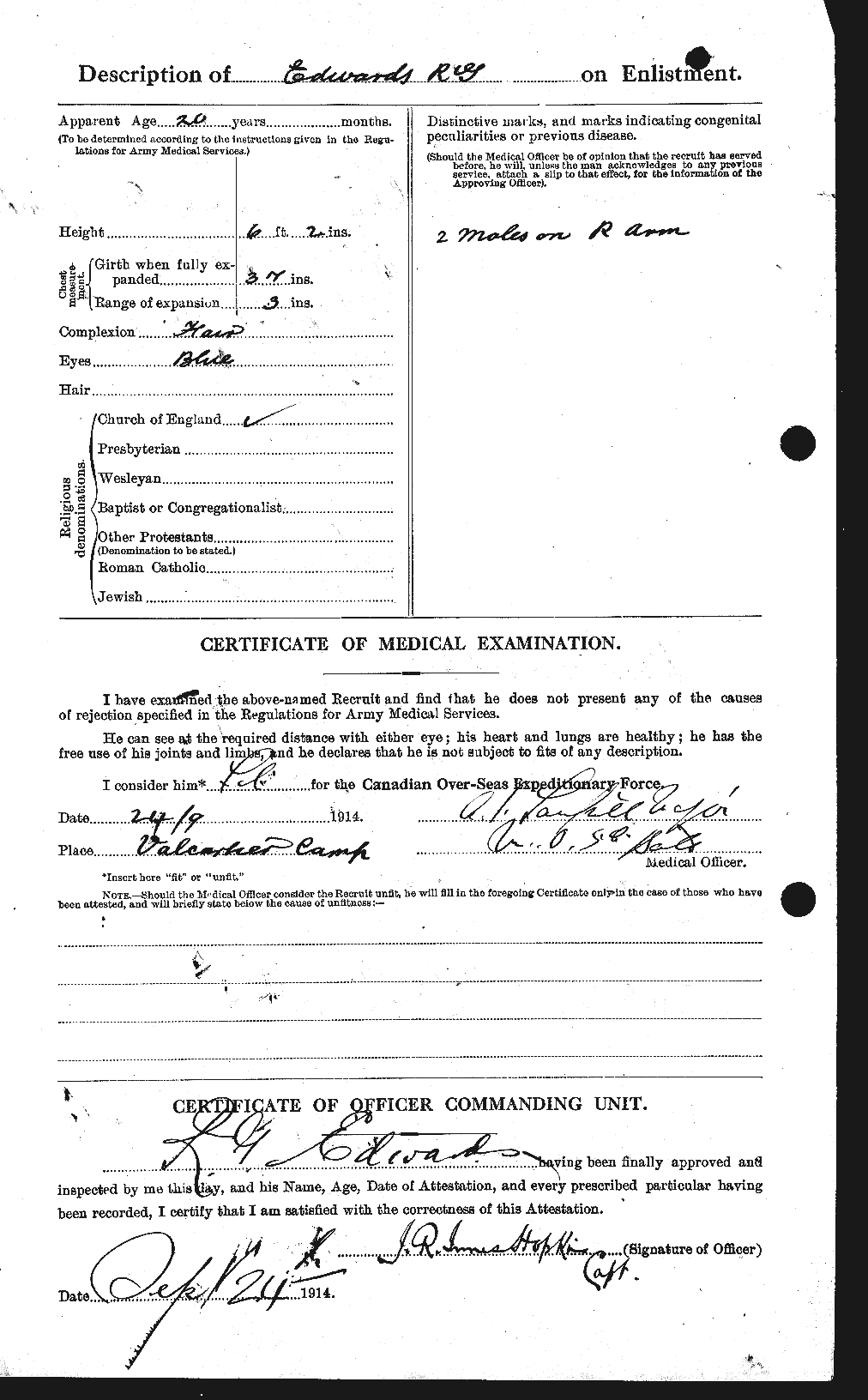 Personnel Records of the First World War - CEF 310289b