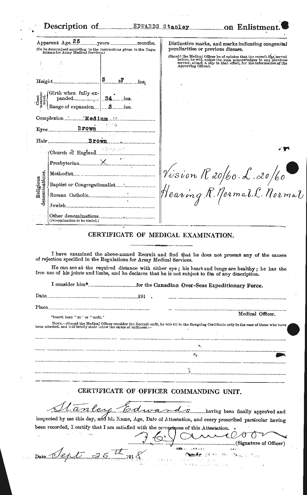 Personnel Records of the First World War - CEF 310315b