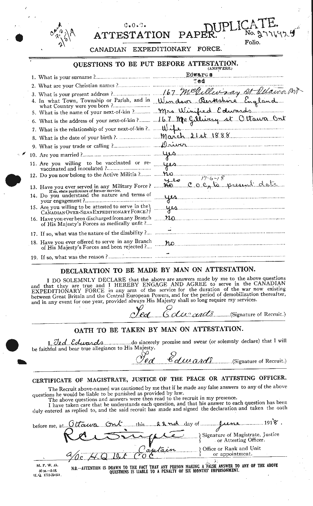 Personnel Records of the First World War - CEF 310328a