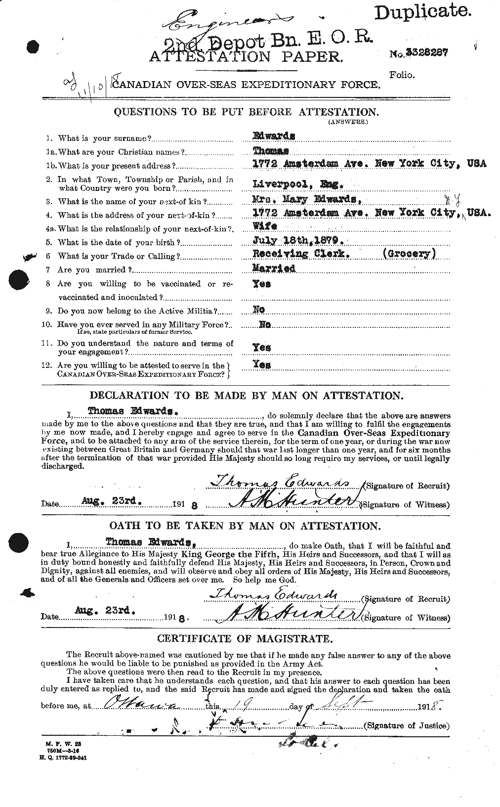 Personnel Records of the First World War - CEF 310337a