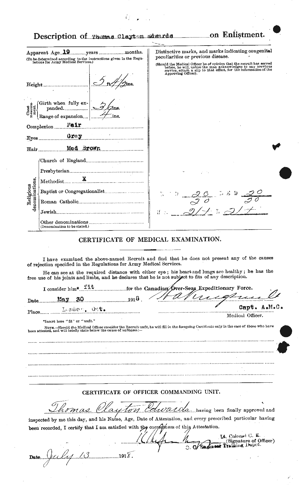 Personnel Records of the First World War - CEF 310341b