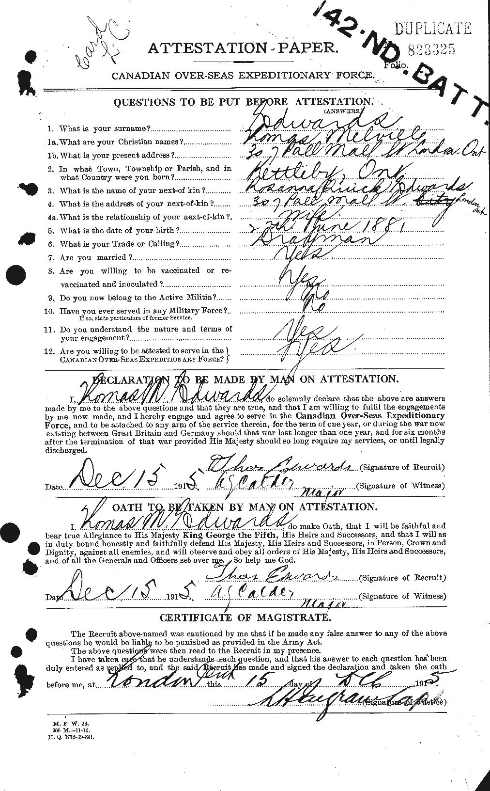 Personnel Records of the First World War - CEF 310356a