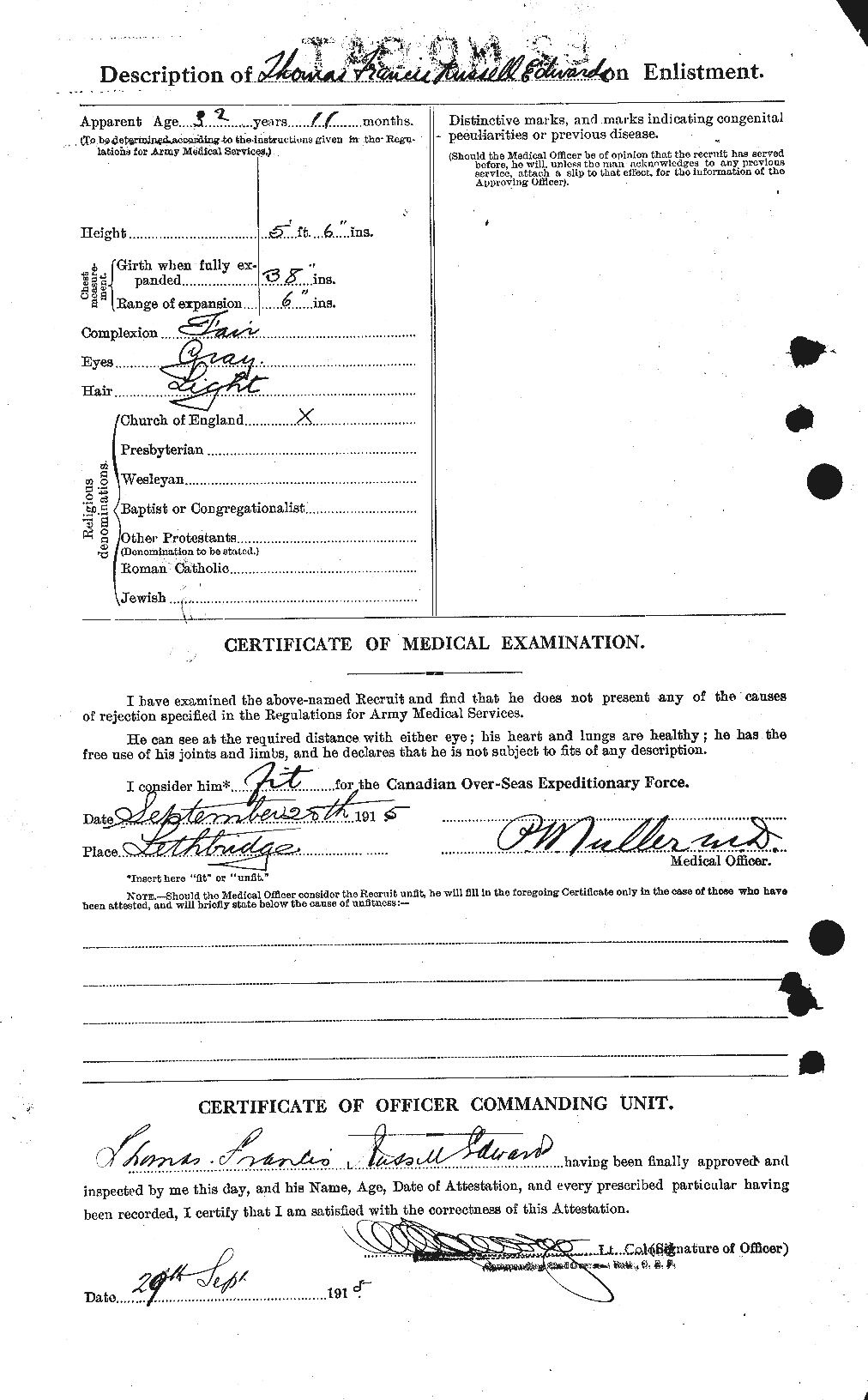 Personnel Records of the First World War - CEF 310357b