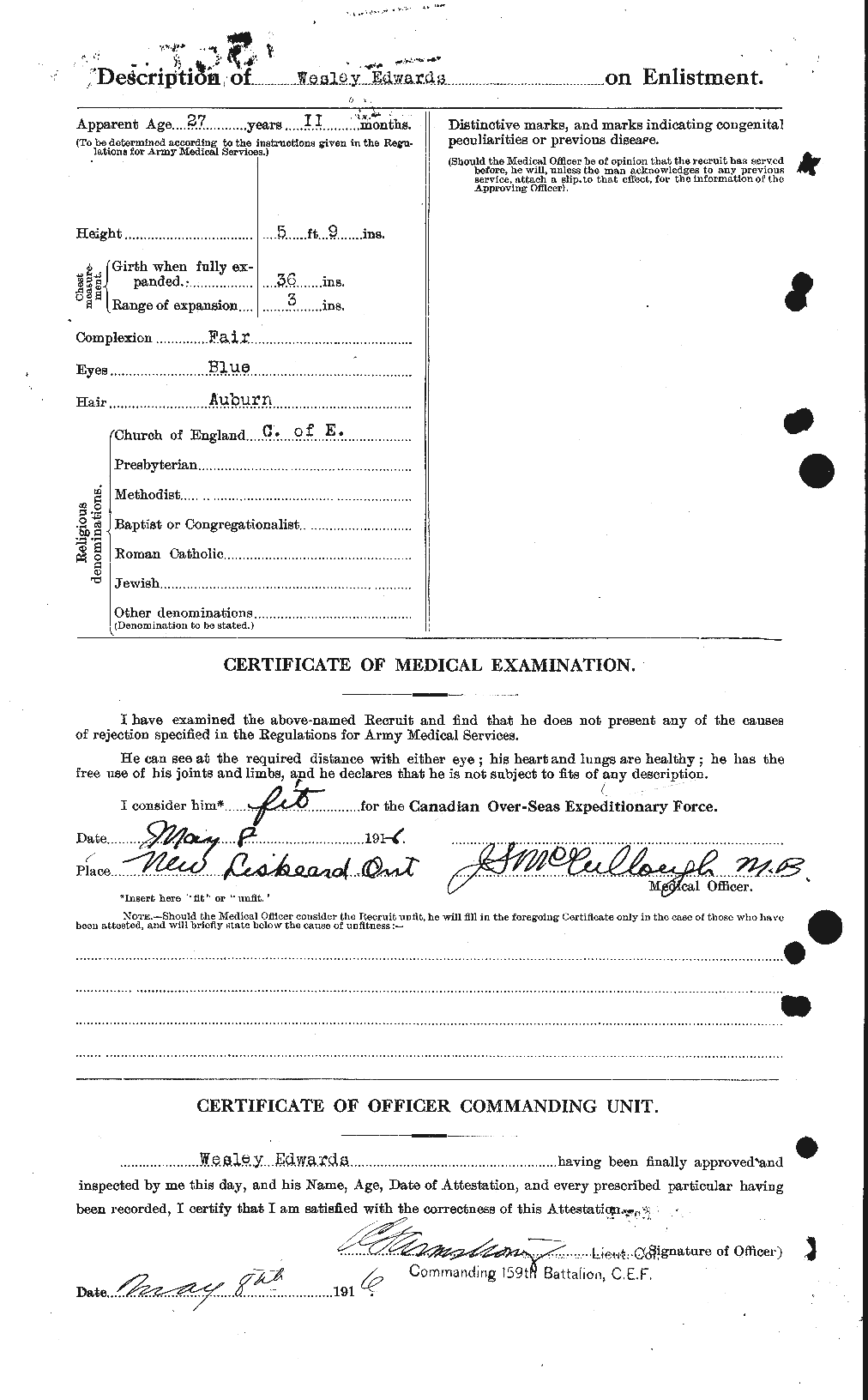 Personnel Records of the First World War - CEF 310381b