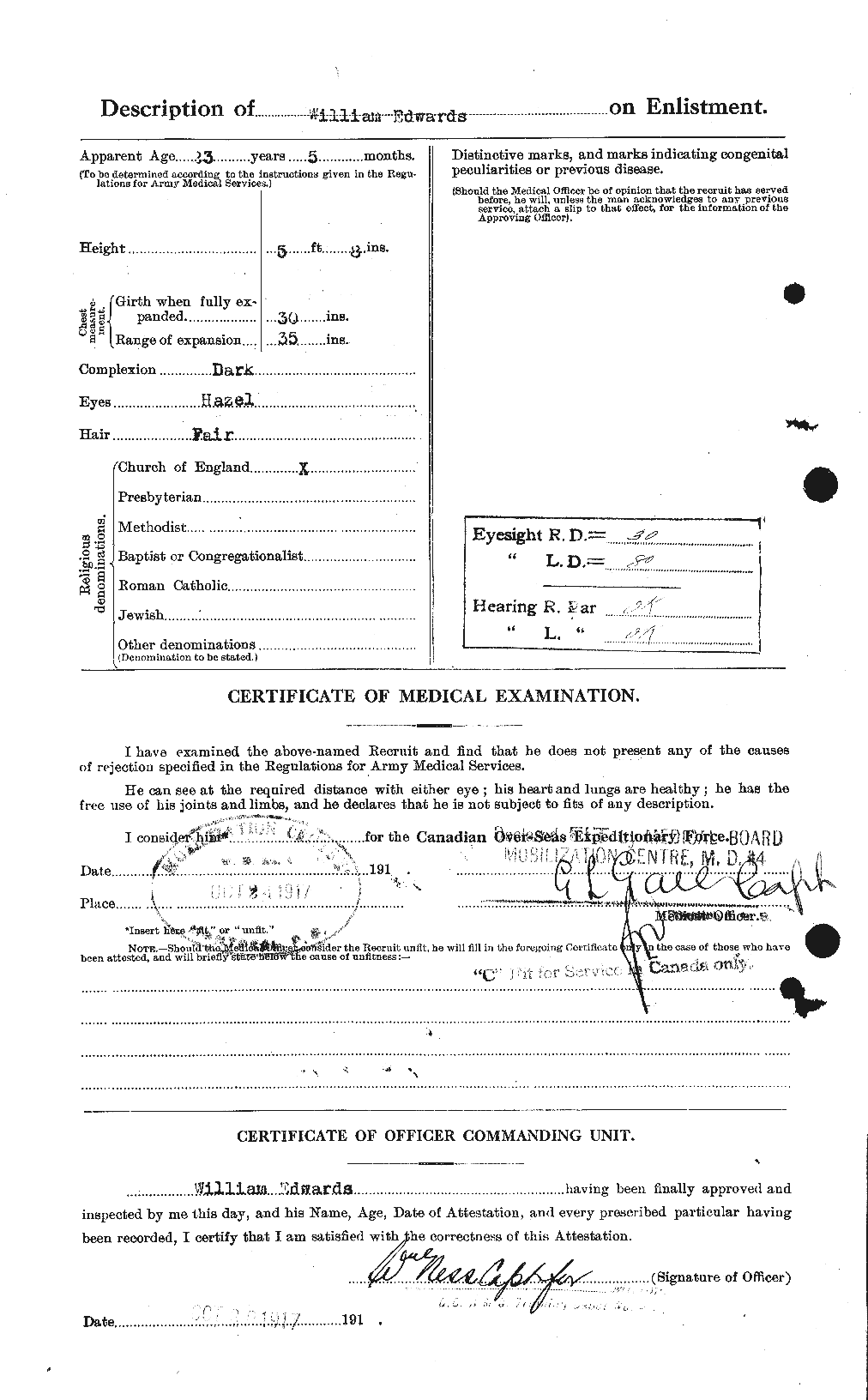 Personnel Records of the First World War - CEF 310389b