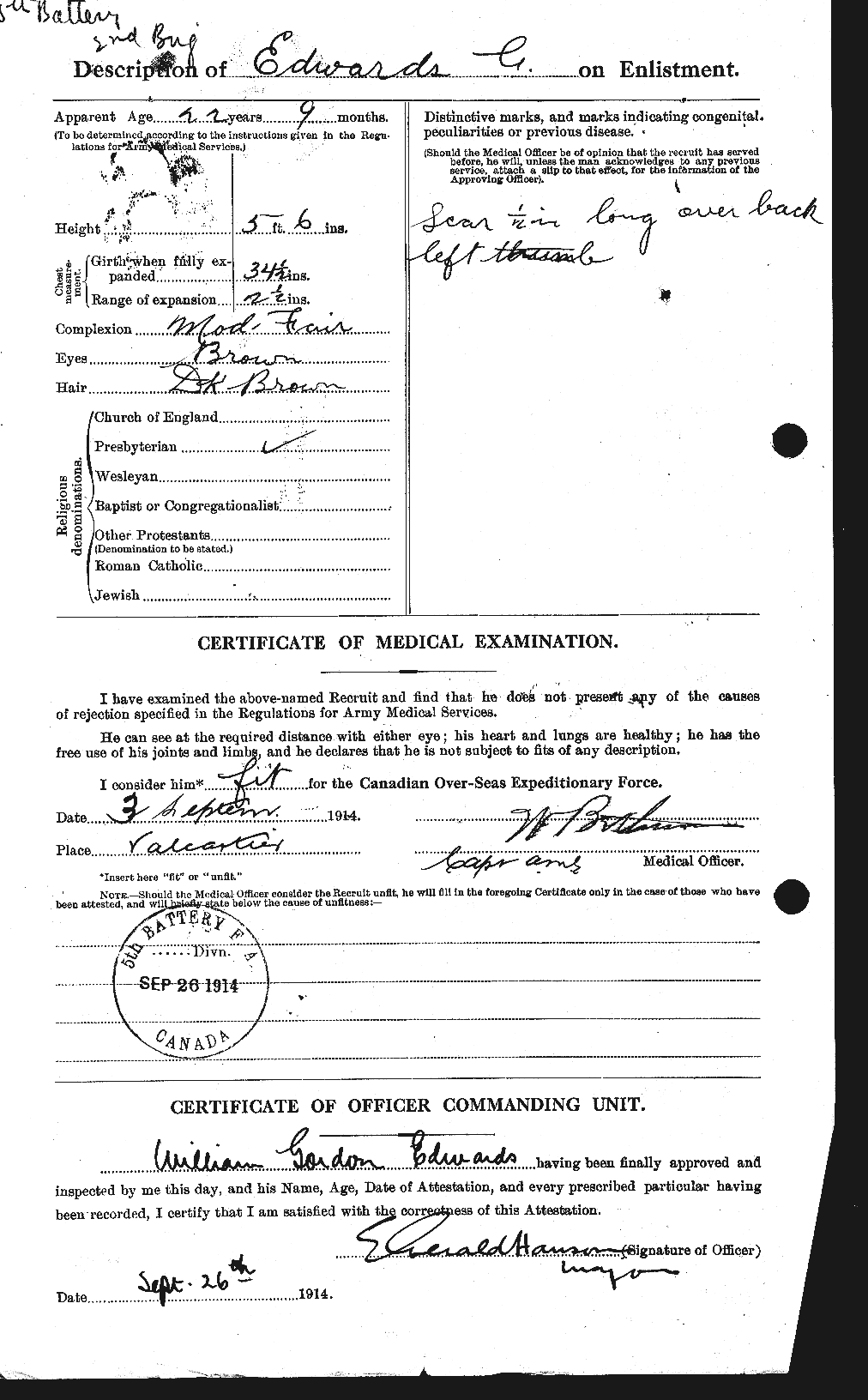 Personnel Records of the First World War - CEF 310426b