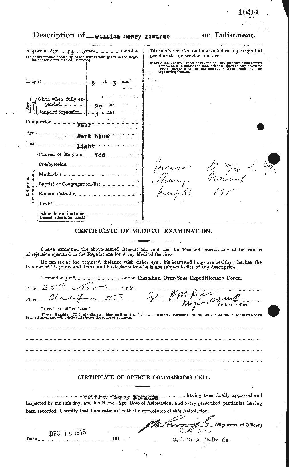 Personnel Records of the First World War - CEF 310433b