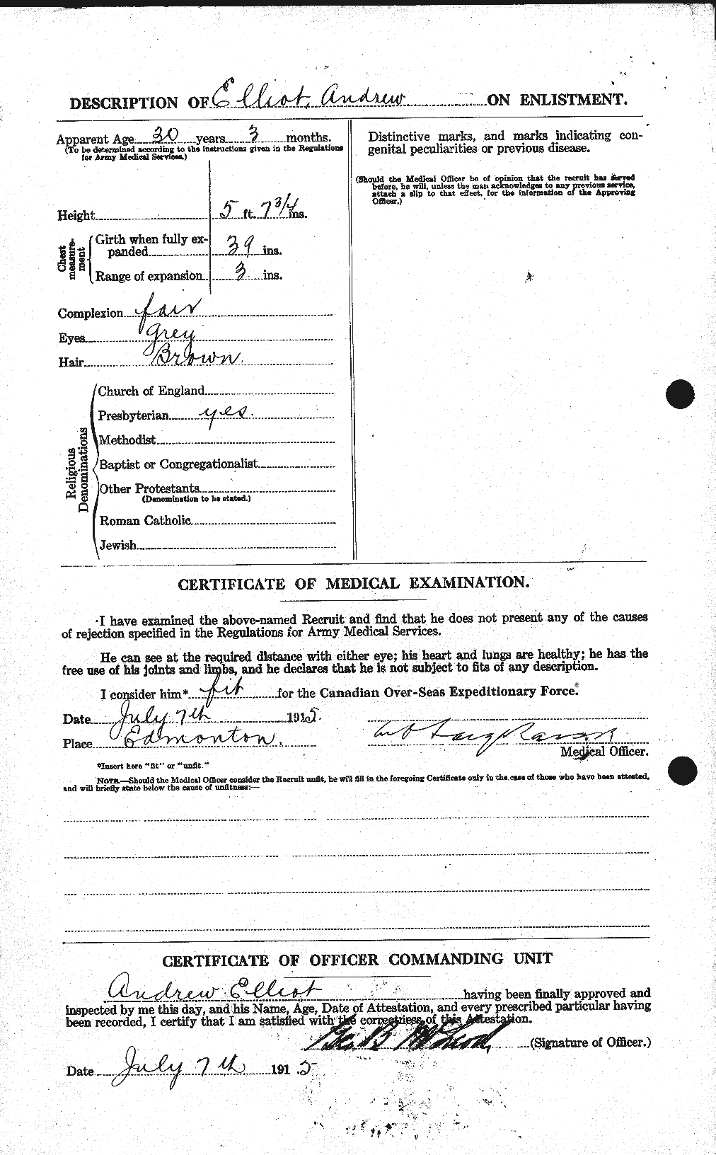 Personnel Records of the First World War - CEF 310730b