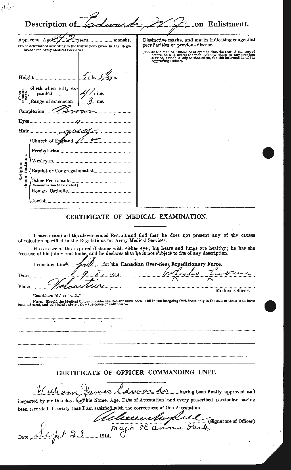 Personnel Records of the First World War - CEF 311922b