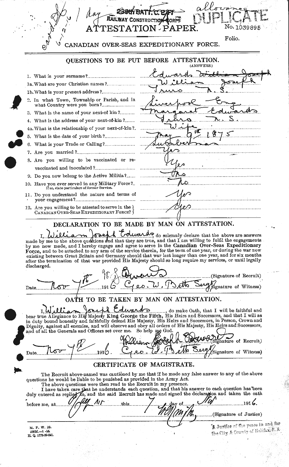 Personnel Records of the First World War - CEF 311929a