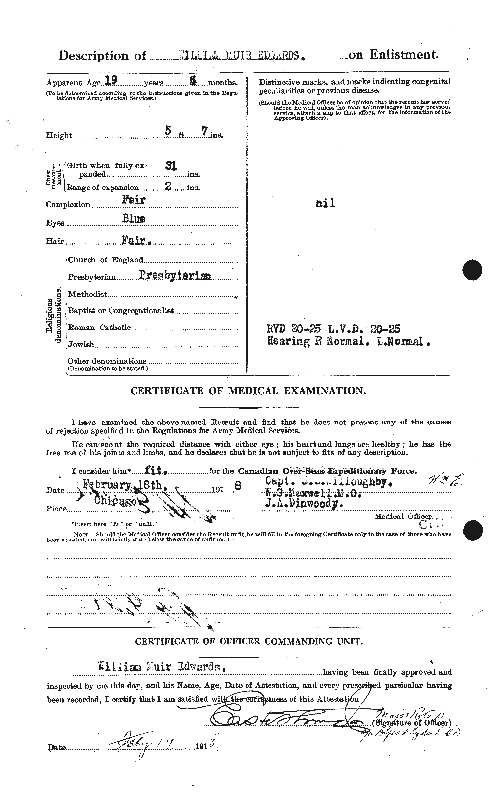 Personnel Records of the First World War - CEF 311933b