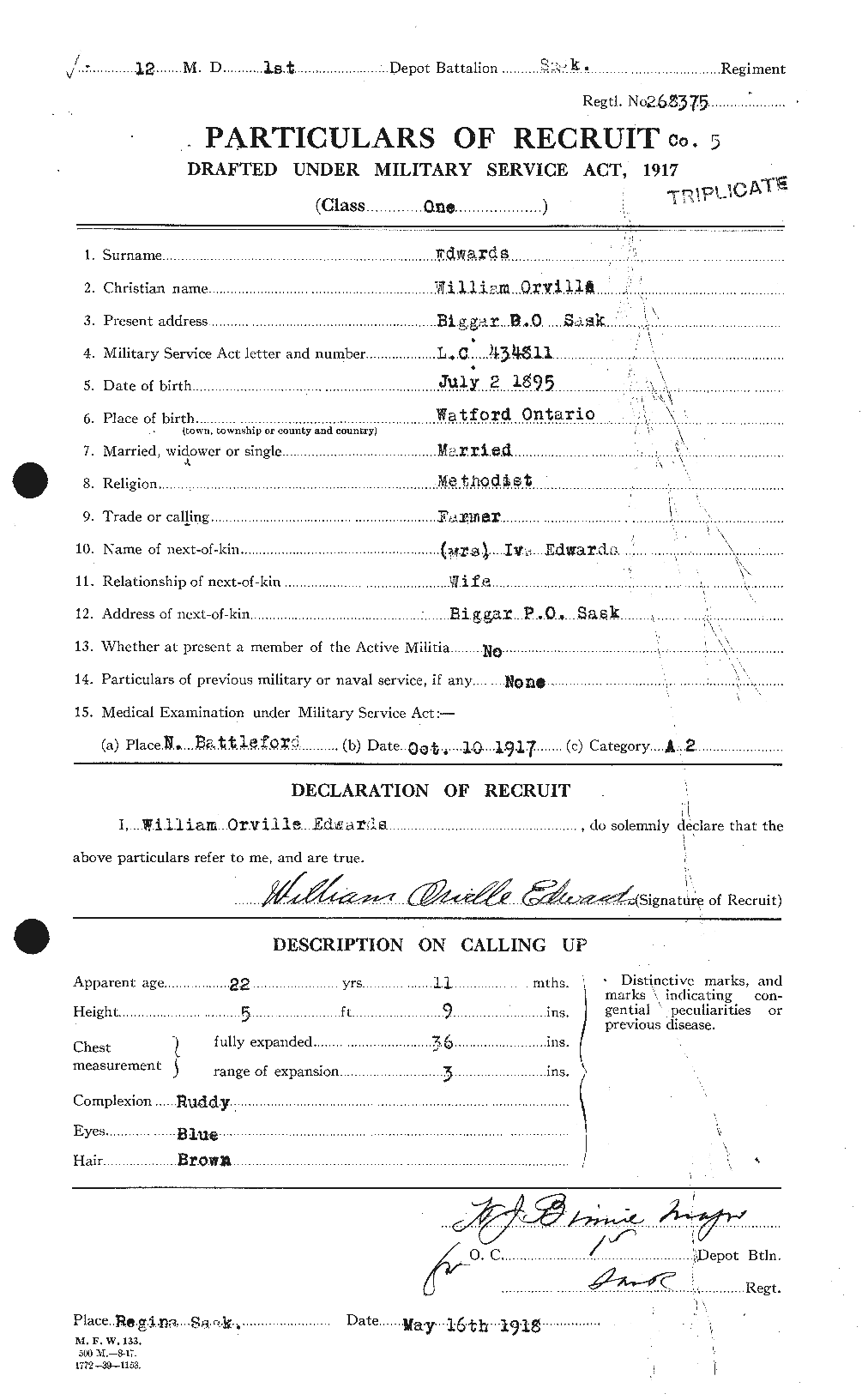 Personnel Records of the First World War - CEF 311934a