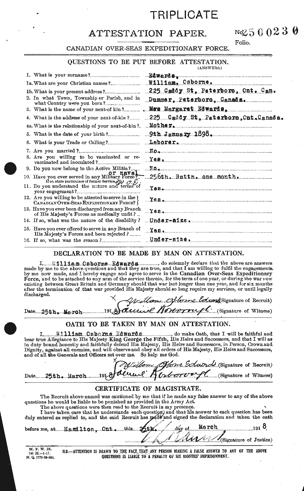 Personnel Records of the First World War - CEF 311936a