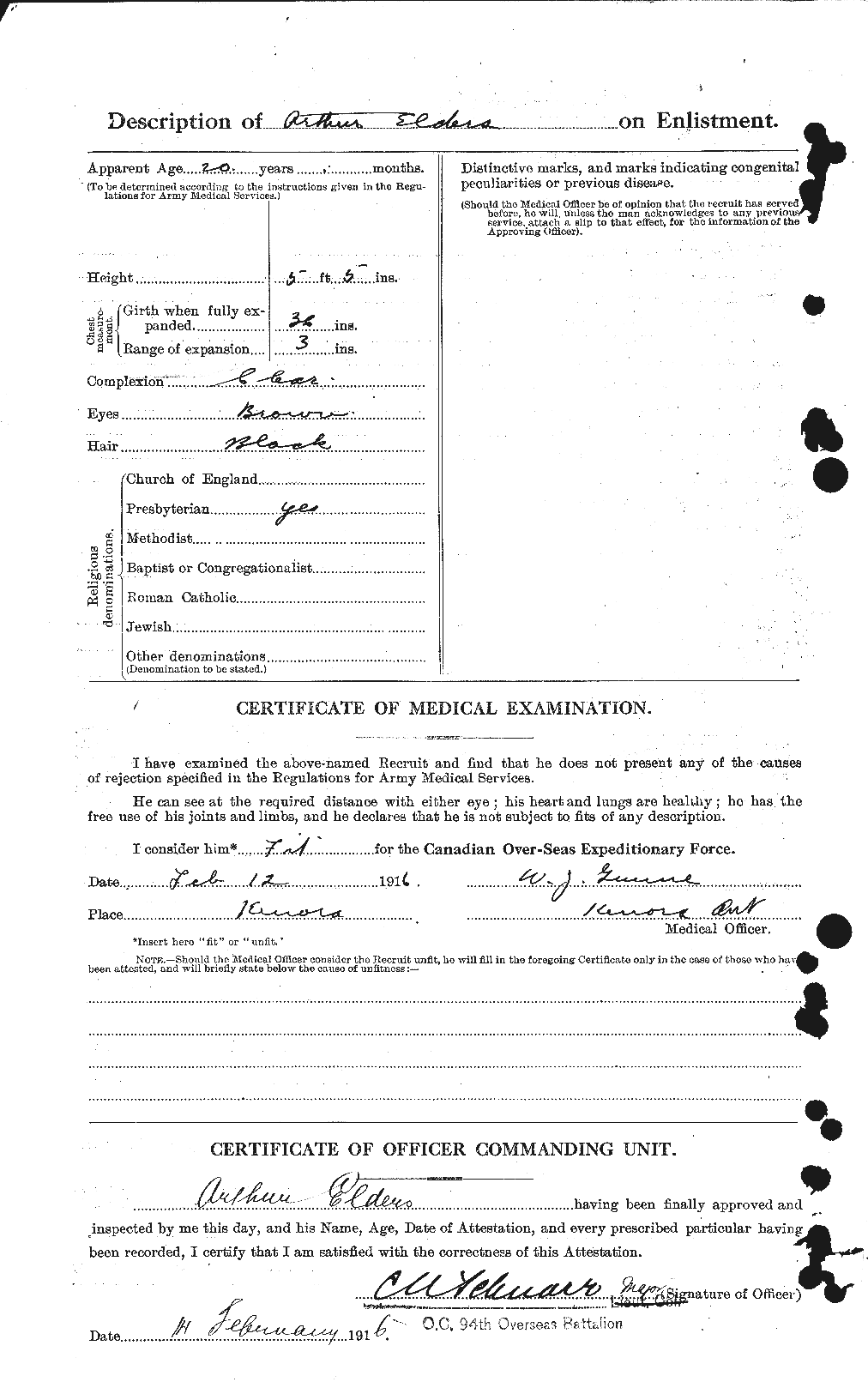 Personnel Records of the First World War - CEF 312394b