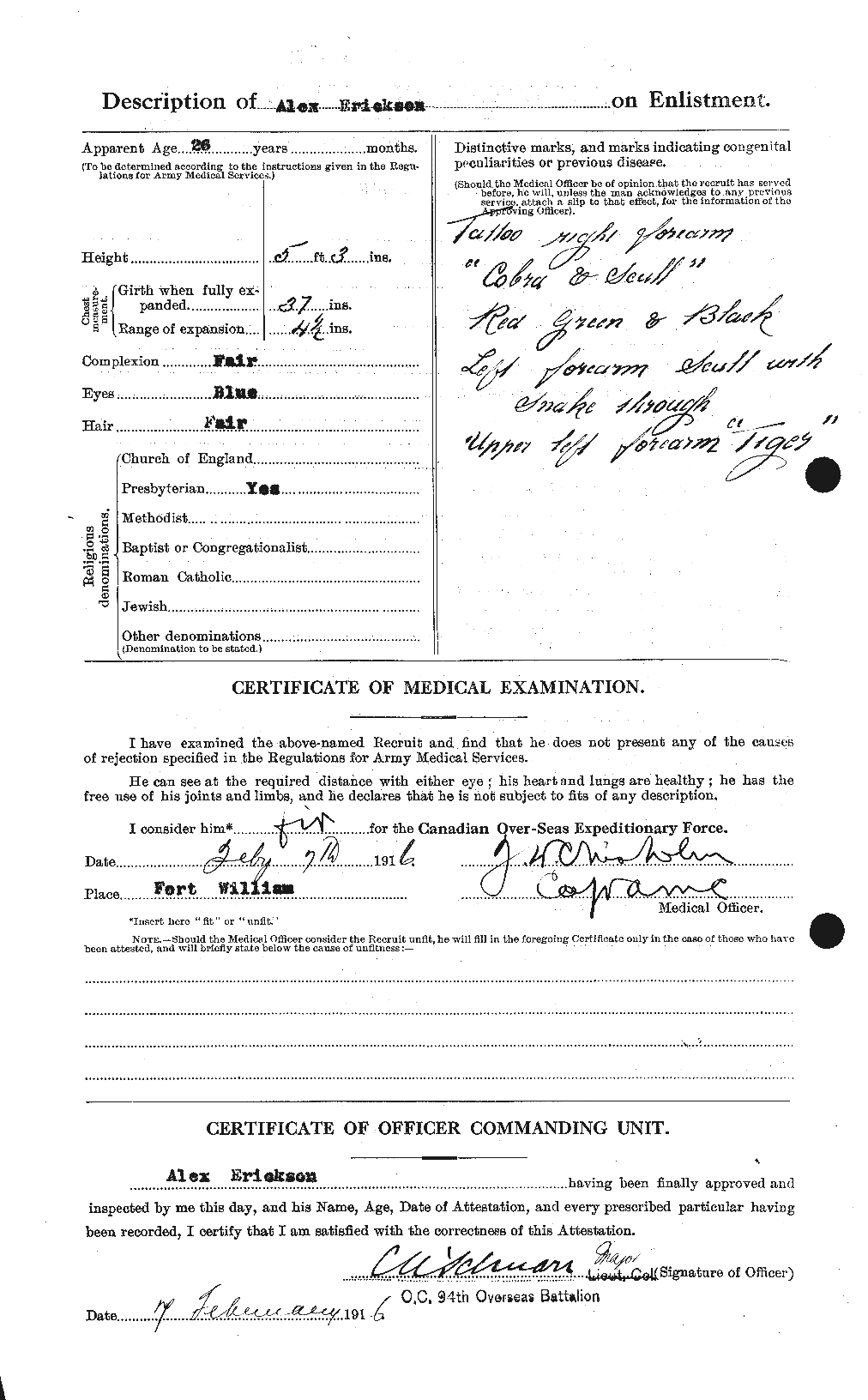 Personnel Records of the First World War - CEF 313337b