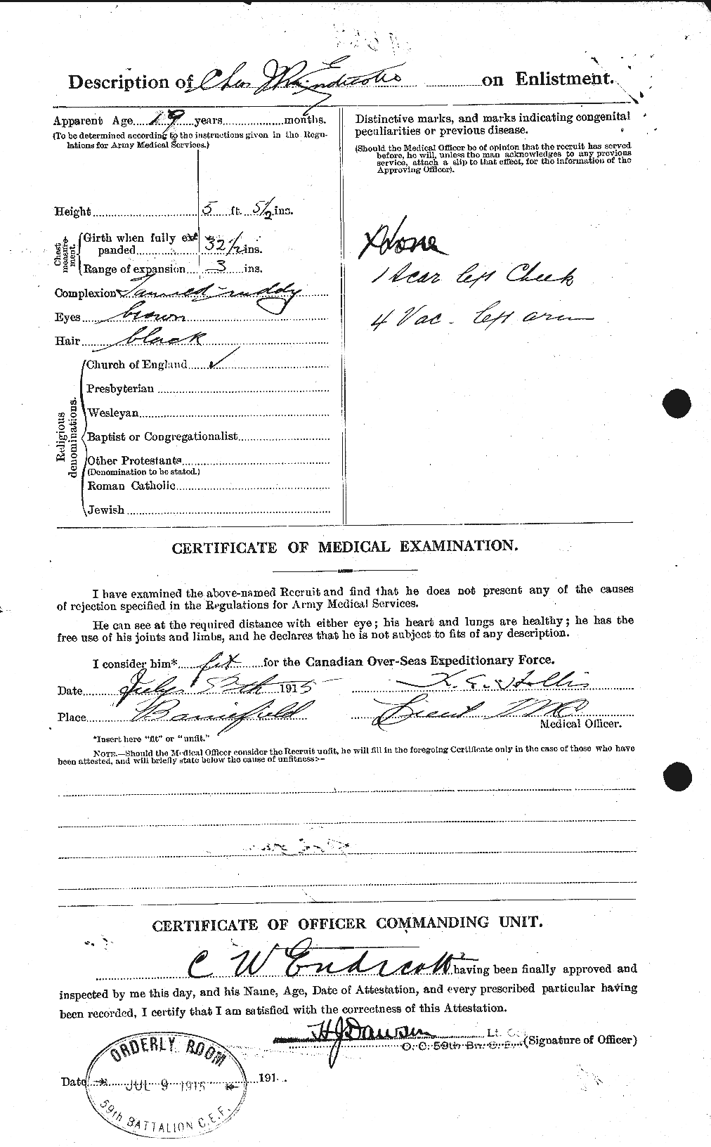 Personnel Records of the First World War - CEF 313912b