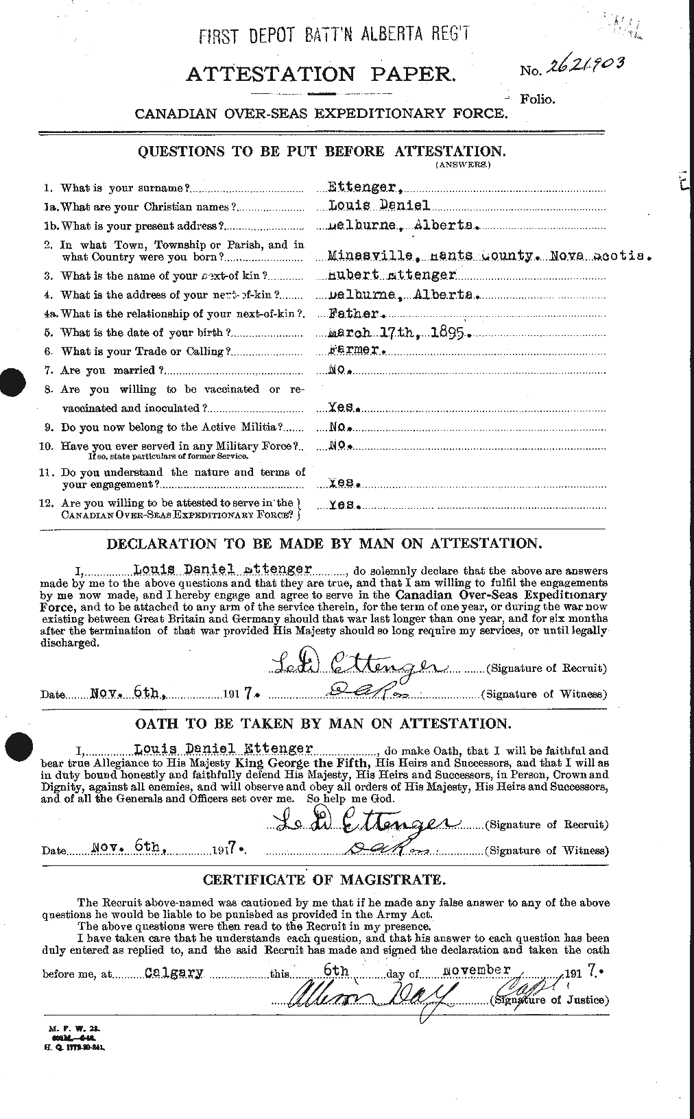 Personnel Records of the First World War - CEF 314752a