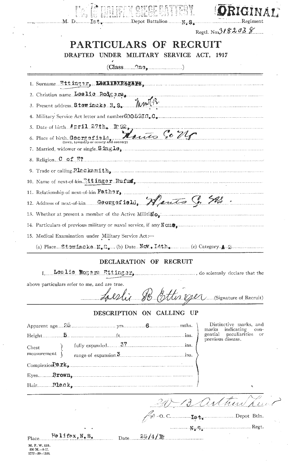 Personnel Records of the First World War - CEF 314770a
