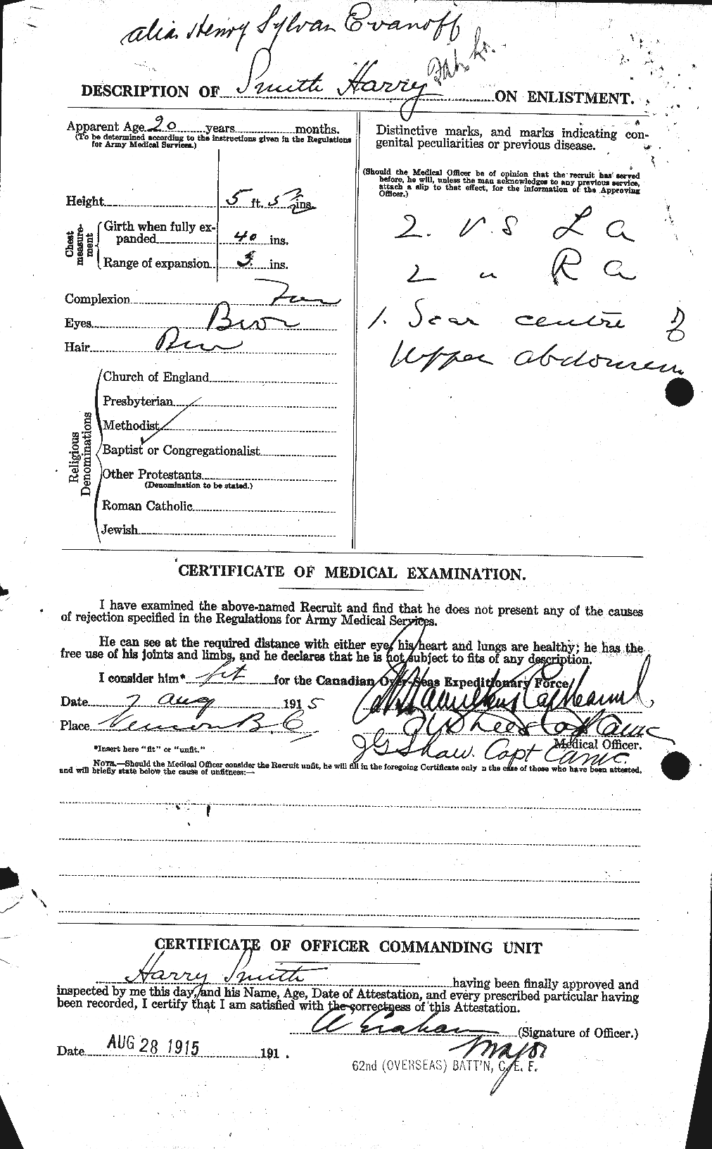 Personnel Records of the First World War - CEF 314827b